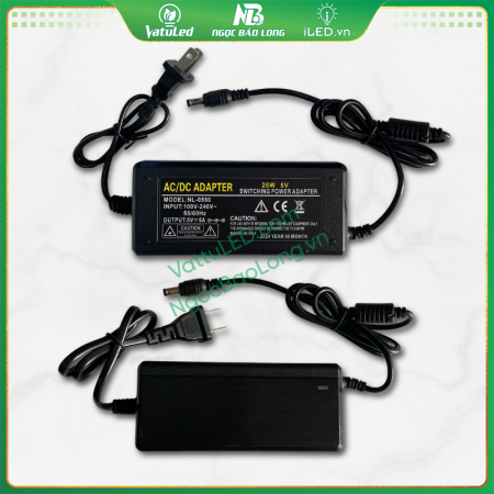 mặt trước và sau adapter 5v 5a