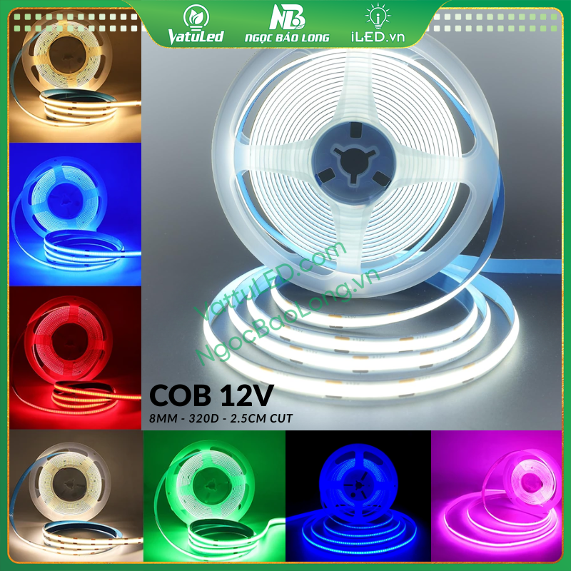 LED dây COB 12V các màu