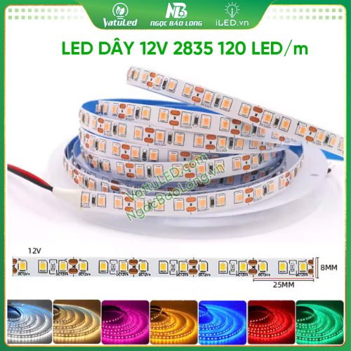 Led dây 12V 2835 120 chip Led Led dây 12V 2835 120 chip Led