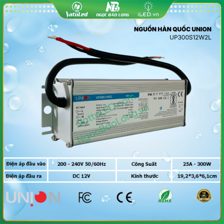 Nguồn Union Hàn Quốc 12V 25A 300W