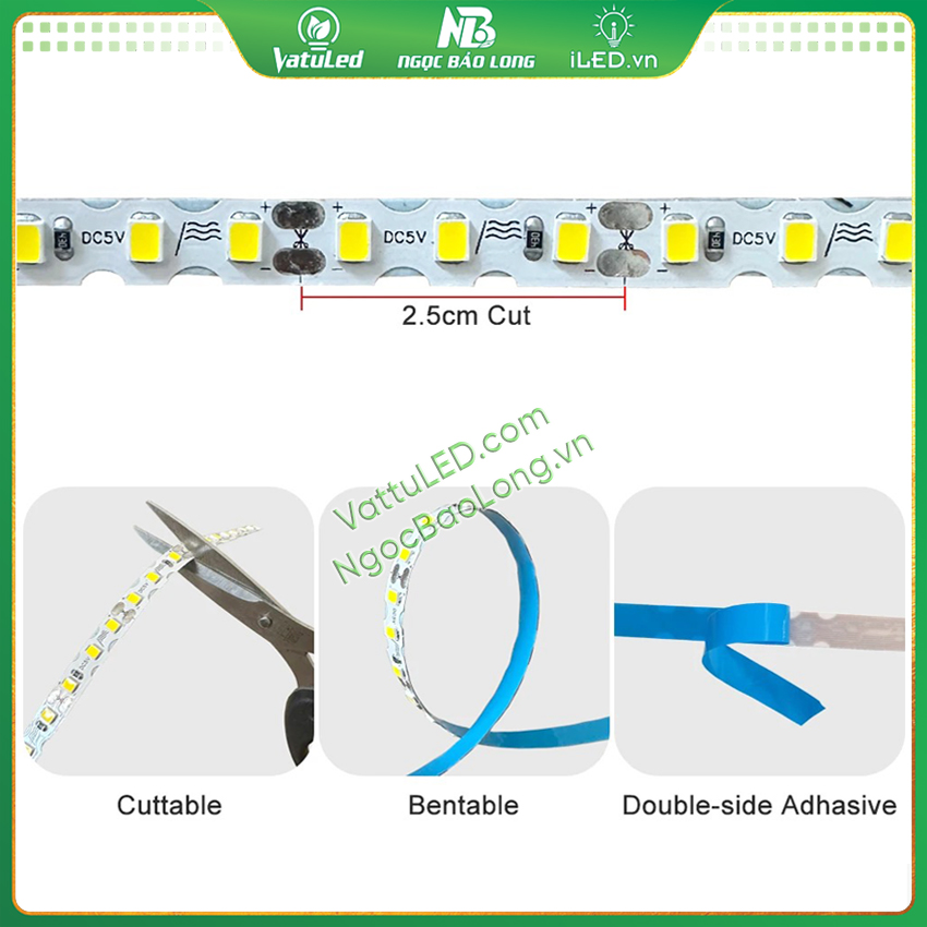 Led dây zigzag 120 led/muốn lượn linh hoạt
