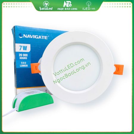 Đèn LED downlight 7W Navigate dùng cho trần thạch cao, trần nhựa nano, La phông