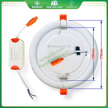 Kich cỡ đèn LED âm trần 12w tròn