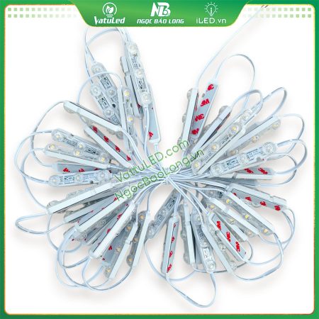 LED Module 3 bóng NC LED màu vàng ấm, 3000K, 1.2W, chip Samsung, ánh sáng vàng ấm tinh tế, quảng cáo cao cấp