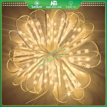 LED 3 bóng vàng ấm 3000K, 1.2W, chiếu sáng tủ trưng bày, trần xuyên sáng, màu vàng ấm áp