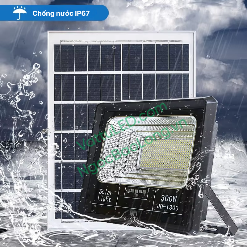 đèn pha năng lượng mặt trời 300w JD-T300 chống nước IP67