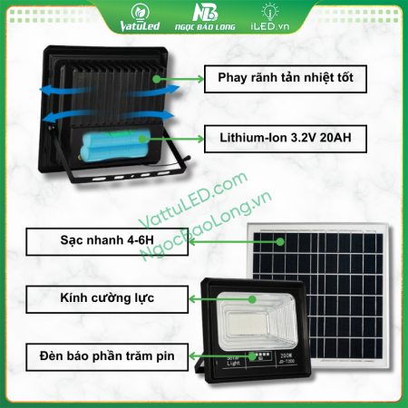 Ưu điểm đèn pha LED NLMT Jindian 200W JD-T200