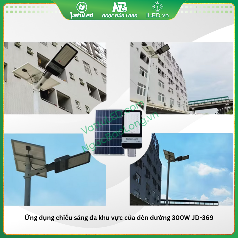 ứng dụng đèn đường NLMT 300W JD369