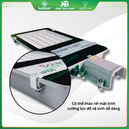 có thể tháo rời tấm kính cường lực của đèn đường nlmt jd369