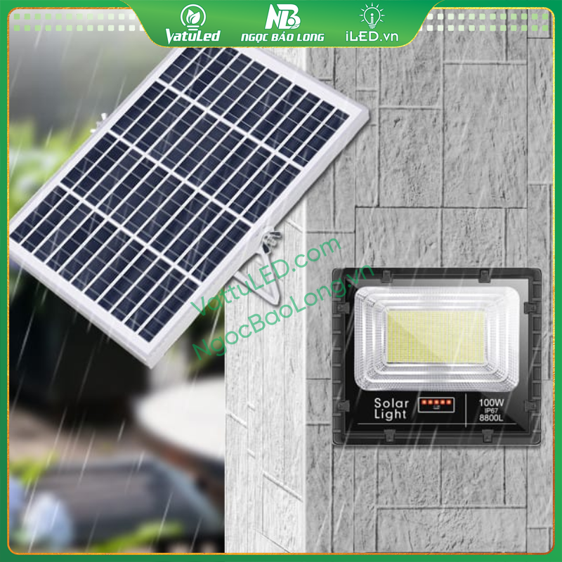 đèn pha NLMT 100W Jindian vỏ nhôm chống nước ip67