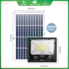 kích thước đèn pha năng lượng mặt trời 300W JD-8300L Jindian vỏ nhôm
