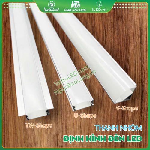 Thanh Nhôm Định Hình LED 2m 508/509/601 – Nhôm Profile gắn đèn LED Nội thất Thanh Nhôm Định Hình LED 2m 508/509/601 – Nhôm Profile gắn đèn LED Nội thất