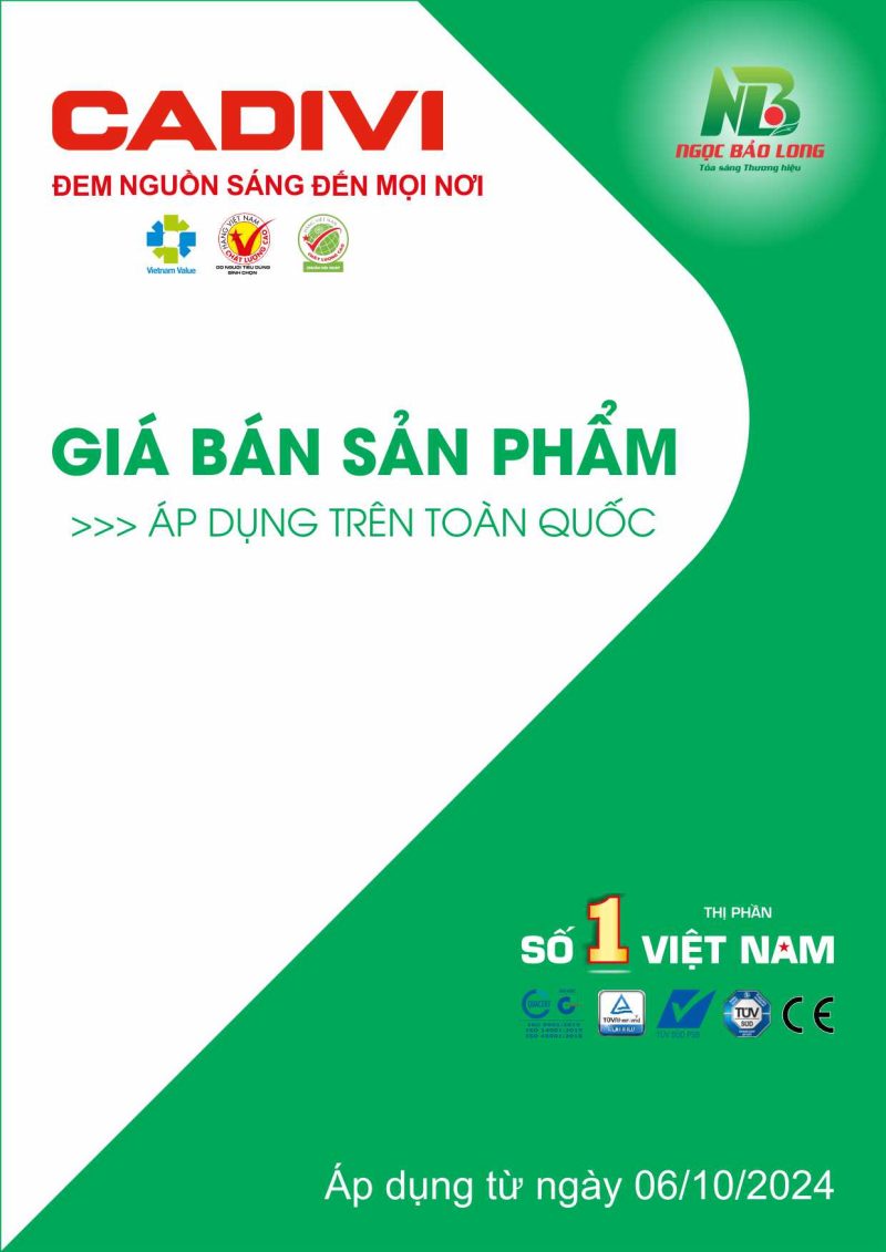 Bảng báo giá dây điện Cadivi