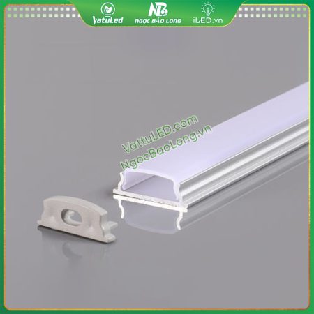 Thanh nhôm uốn cong dài 2 mét dùng cho LED dây trang trí nội thất.